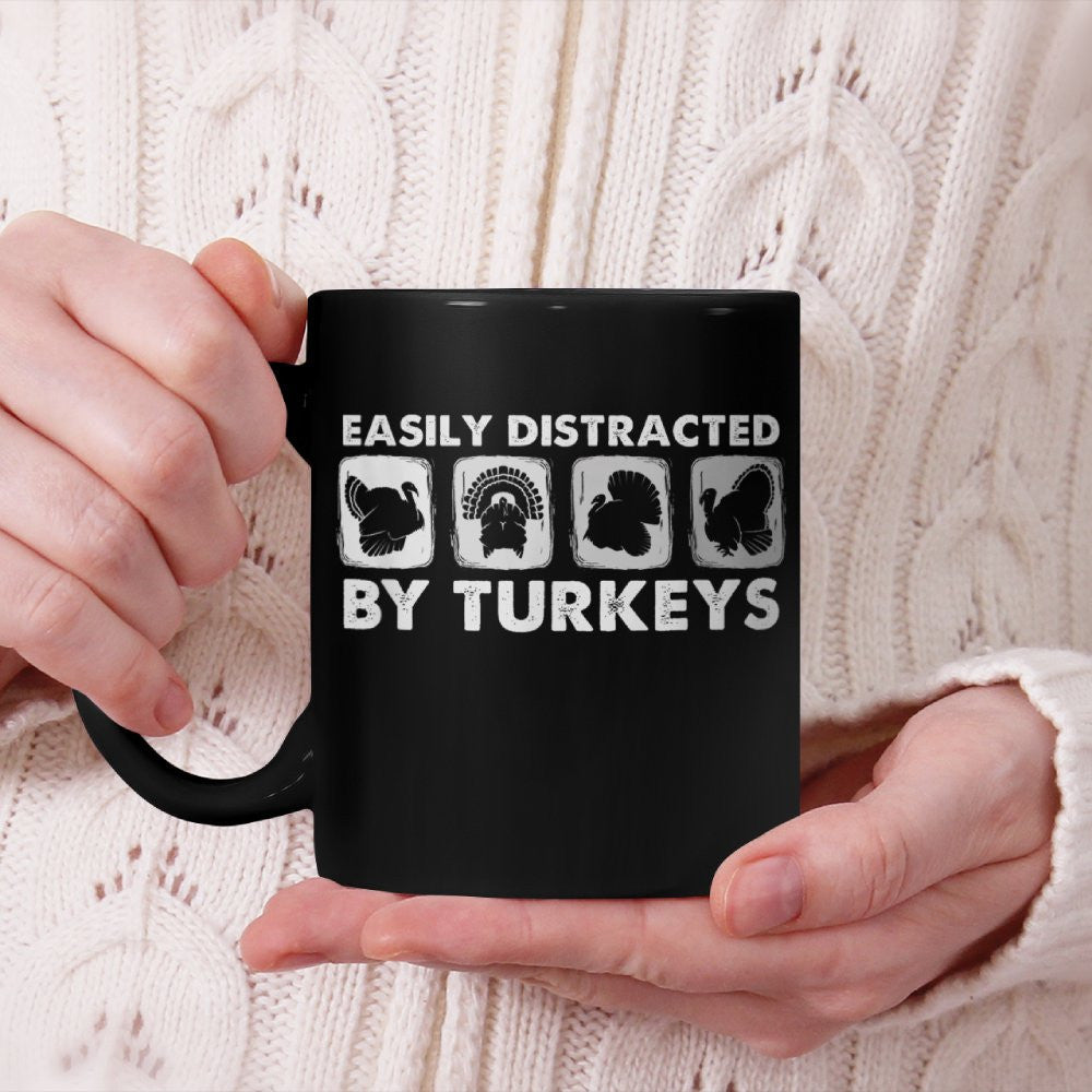 Easily Distracted By Turkeys Beverage Mug