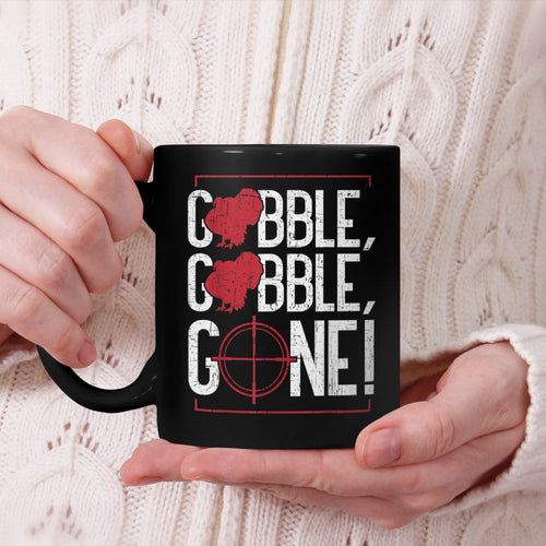 Gobble Gobble Gone! Funny Turkey Hunting Beverage Mug