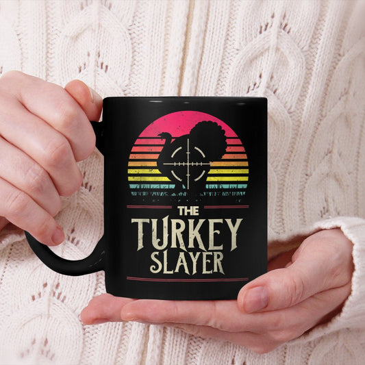 Retro Turkey Slayer Sunset Vintage Hunting Turkey Funny Gift Beverage Mug