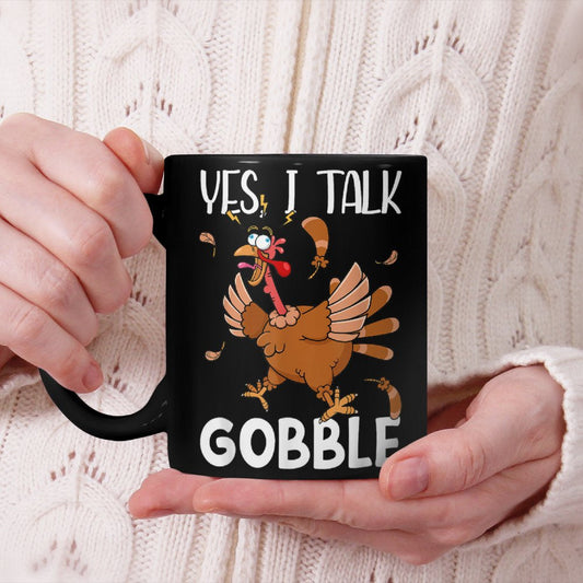 Yes I Talk Gobble Funny Turkey Hunting Beverage Mug