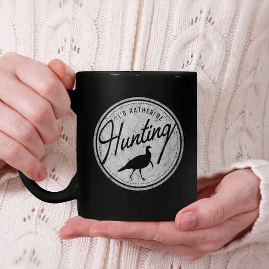 I'd Rather Be Hunting TURKEY, Retro, Distressed, for hunters Beverage Mug