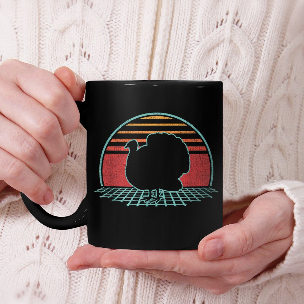 Turkey Lover Thanksgiving Animal Retro Vintage 80s Style Beverage Mug