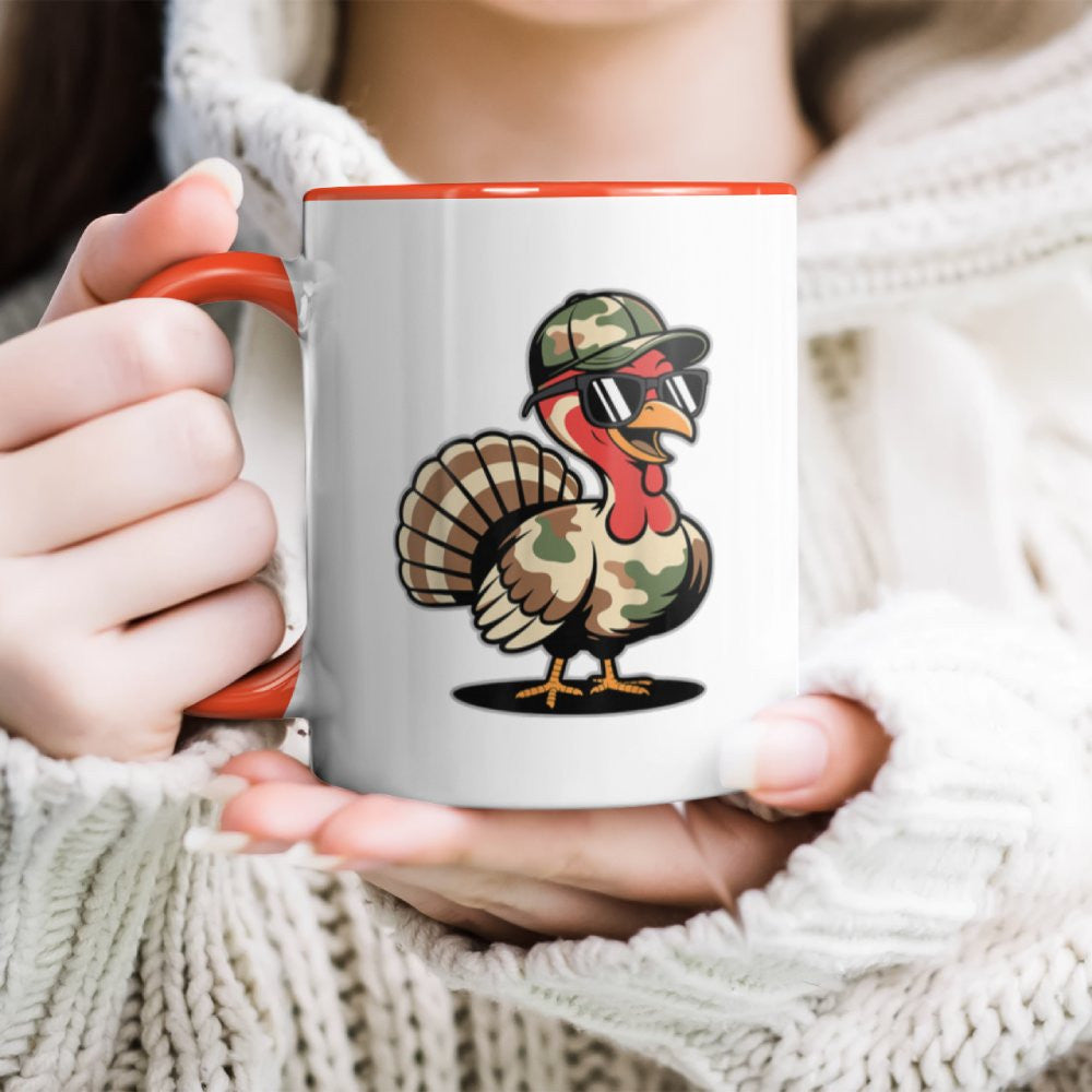 Camo Turkey Day Hunting Fall Thanksgiving Gifts Accent Mug