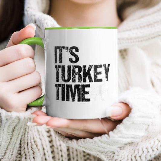 It's Turkey Time, Turkey Hunting Accent Mug