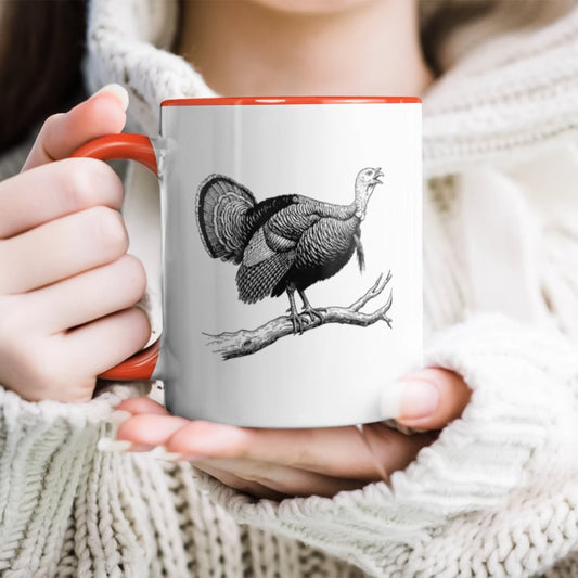 Retro Wild Turkey, Gobbler Turkey Hunting Thanksgiving Day Accent Mug